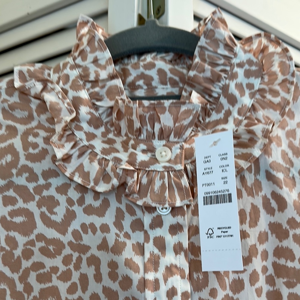 J. Crew Ruffle Neck Blouse - Picture 4 of 6
